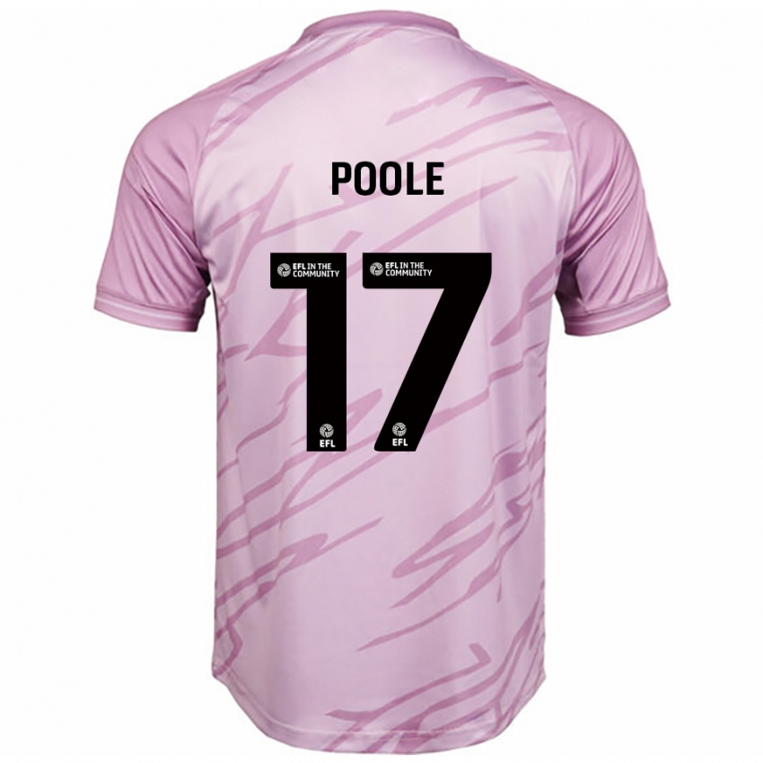 גברים Mia Poole #17 ורוד שחור הרחק ג'רזי 2025/26 חולצה קצרה