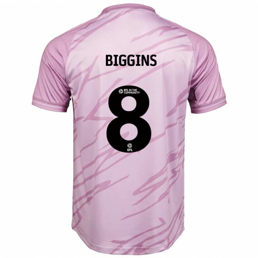 גברים הריסון ביגינס #8 ורוד שחור הרחק ג'רזי 2025/26 חולצה קצרה