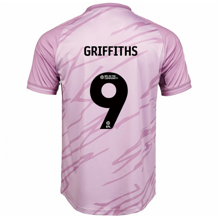 גברים Zoe Griffiths #9 ורוד שחור הרחק ג'רזי 2025/26 חולצה קצרה