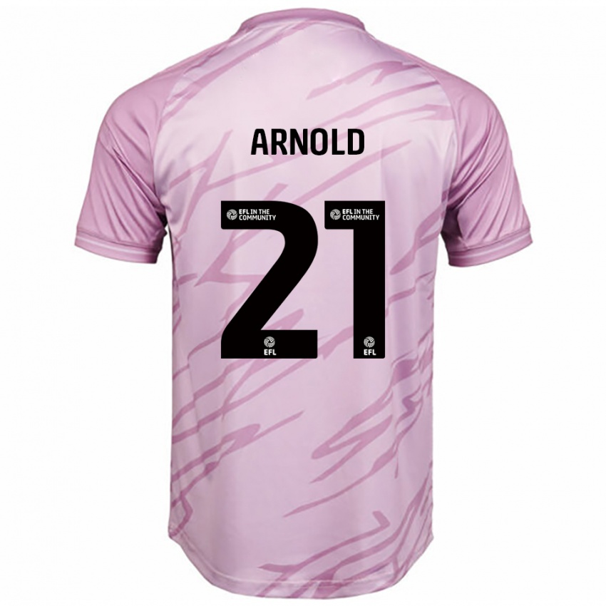 גברים Hetty Arnold #21 ורוד שחור הרחק ג'רזי 2025/26 חולצה קצרה