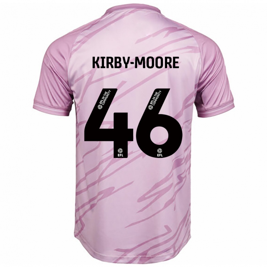 גברים הארווי קירבי-מור #46 ורוד שחור הרחק ג'רזי 2025/26 חולצה קצרה