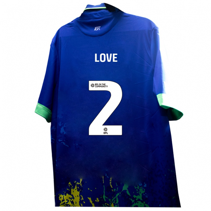 גברים Donald Love #2 כחול צהוב הרחק ג'רזי 2025/26 חולצה קצרה