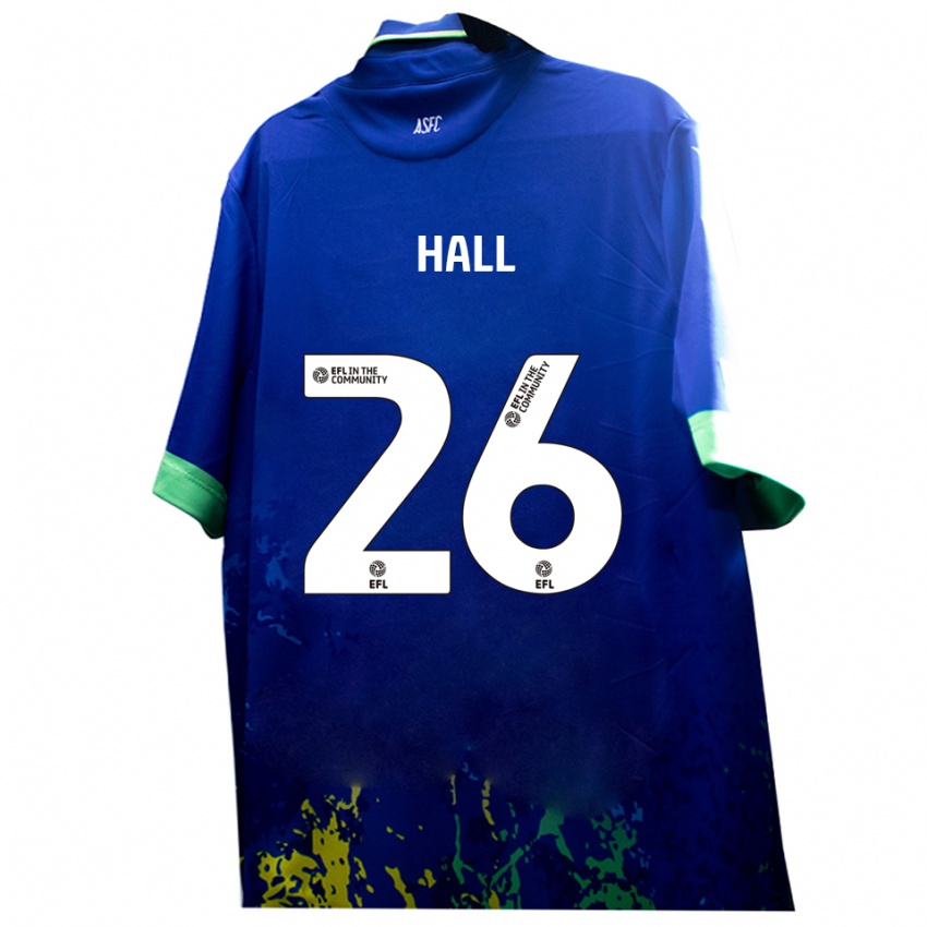 גברים Charlie Hall #26 כחול צהוב הרחק ג'רזי 2025/26 חולצה קצרה