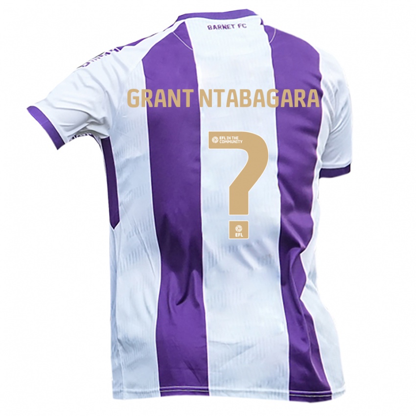 גברים Kaela Grant Ntabagara #0 לבן סגול הרחק ג'רזי 2025/26 חולצה קצרה