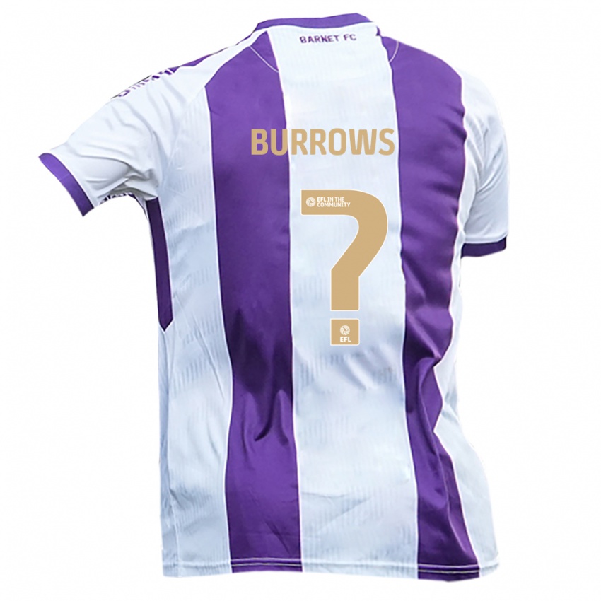 גברים Megan Burrows #0 לבן סגול הרחק ג'רזי 2025/26 חולצה קצרה