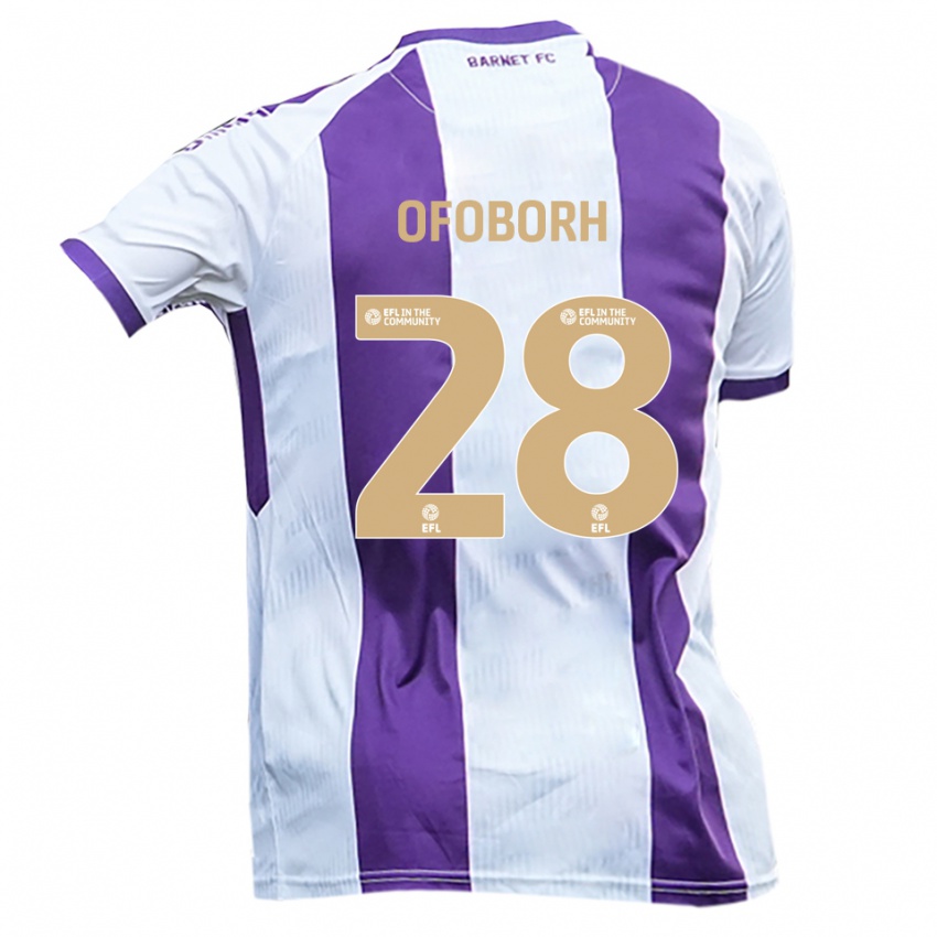 גברים Nnamdi Ofoborh #28 לבן סגול הרחק ג'רזי 2025/26 חולצה קצרה