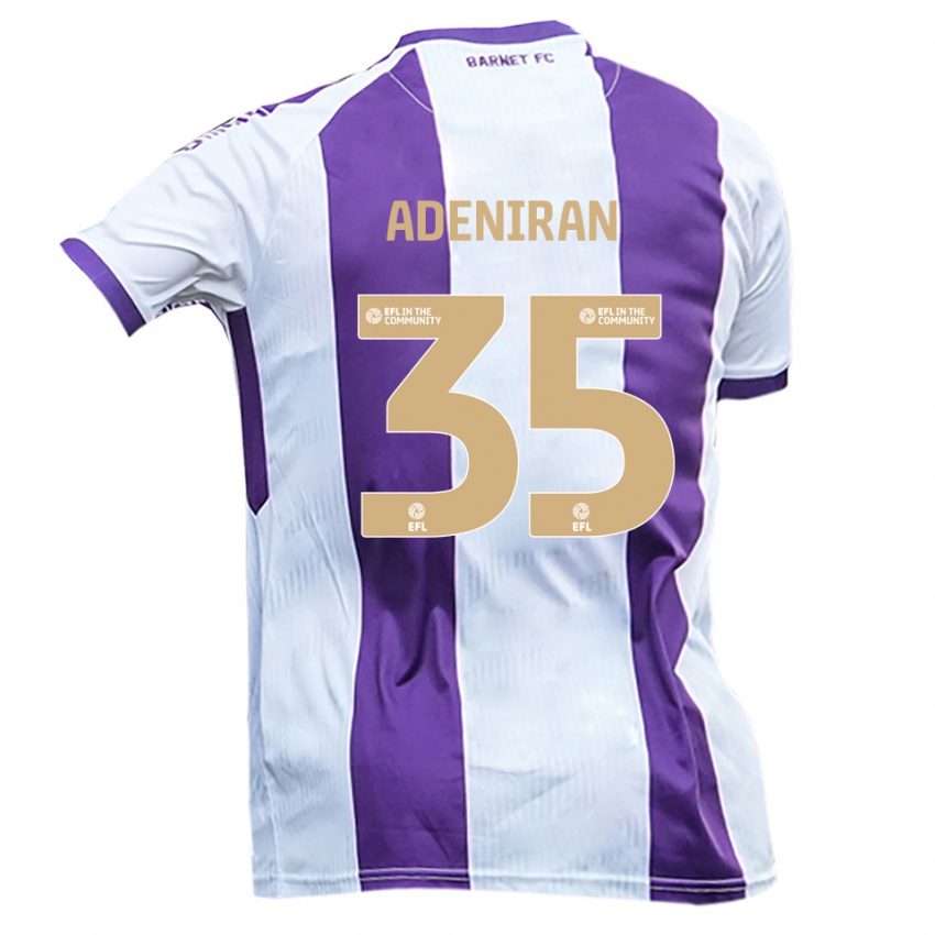 גברים דניס אדניראן #35 לבן סגול הרחק ג'רזי 2025/26 חולצה קצרה