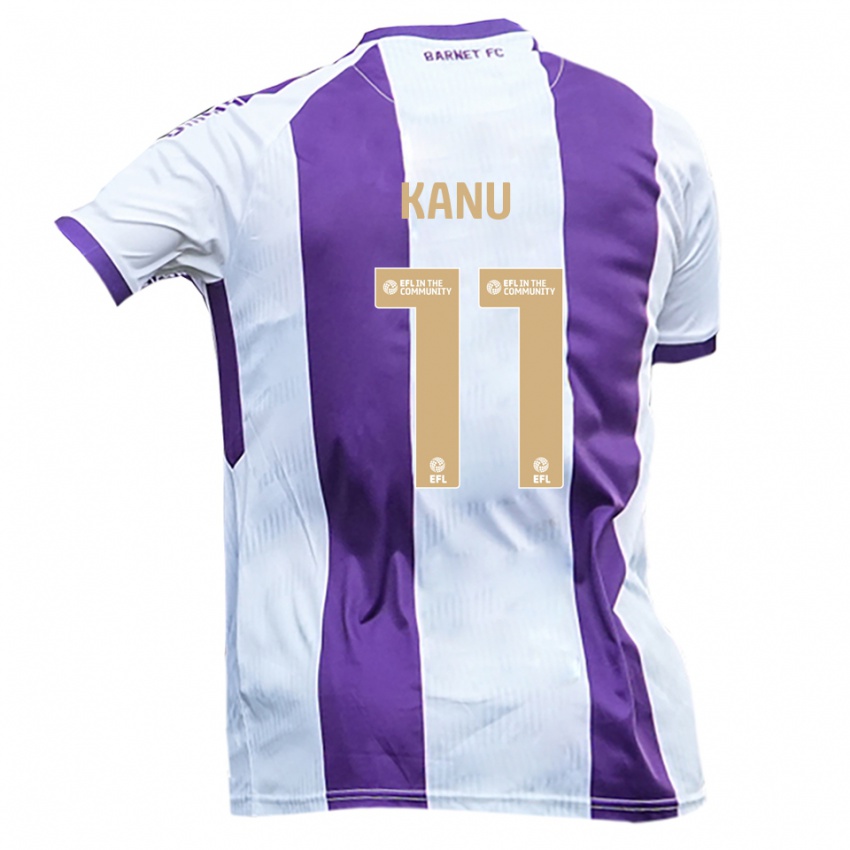 גברים אידריס קאנו #11 לבן סגול הרחק ג'רזי 2025/26 חולצה קצרה