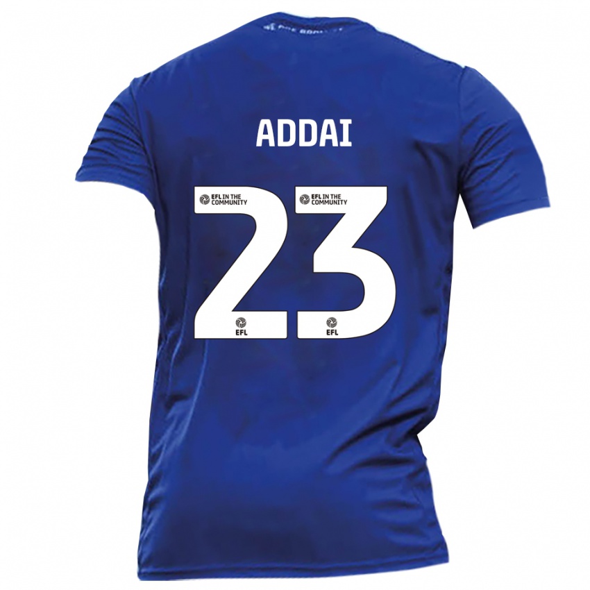 גברים Dillon Addai #23 כחול לבן הרחק ג'רזי 2025/26 חולצה קצרה