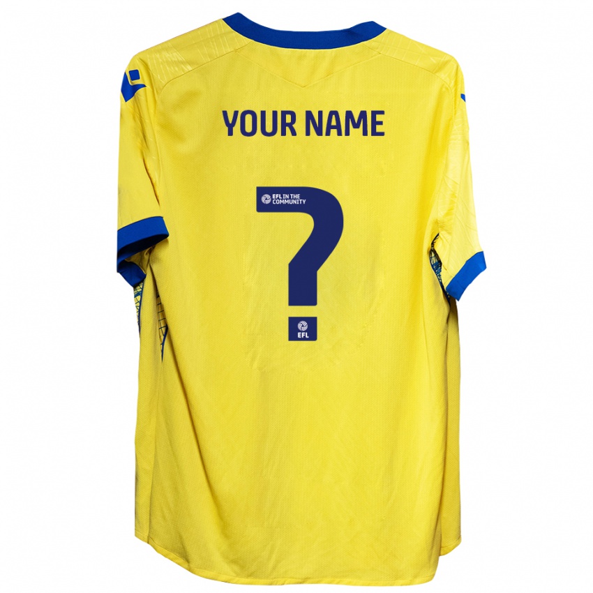 גברים השם שלך #0 צהוב כחול הרחק ג'רזי 2025/26 חולצה קצרה