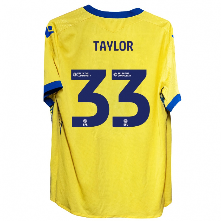 גברים לייל טיילור #33 צהוב כחול הרחק ג'רזי 2025/26 חולצה קצרה