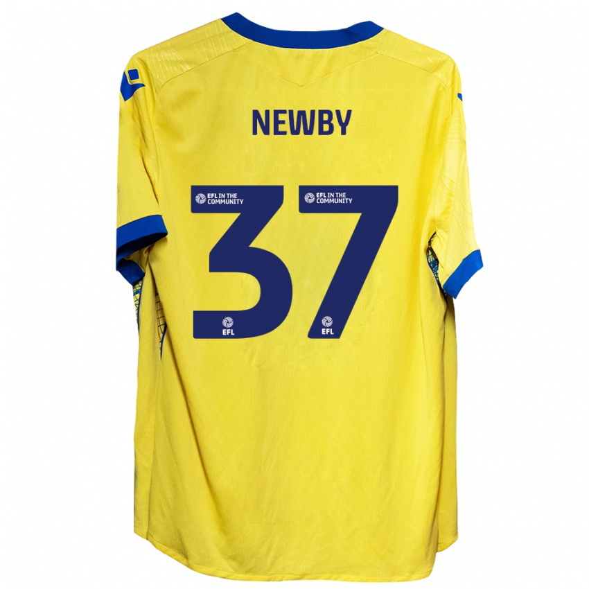 גברים אלפי ניובי #37 צהוב כחול הרחק ג'רזי 2025/26 חולצה קצרה