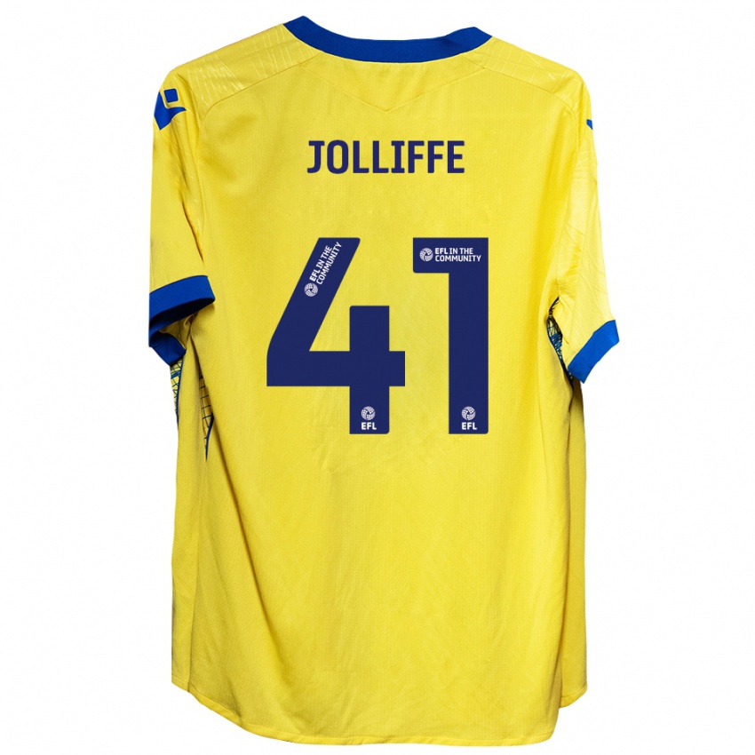 גברים Max Jolliffe #41 צהוב כחול הרחק ג'רזי 2025/26 חולצה קצרה