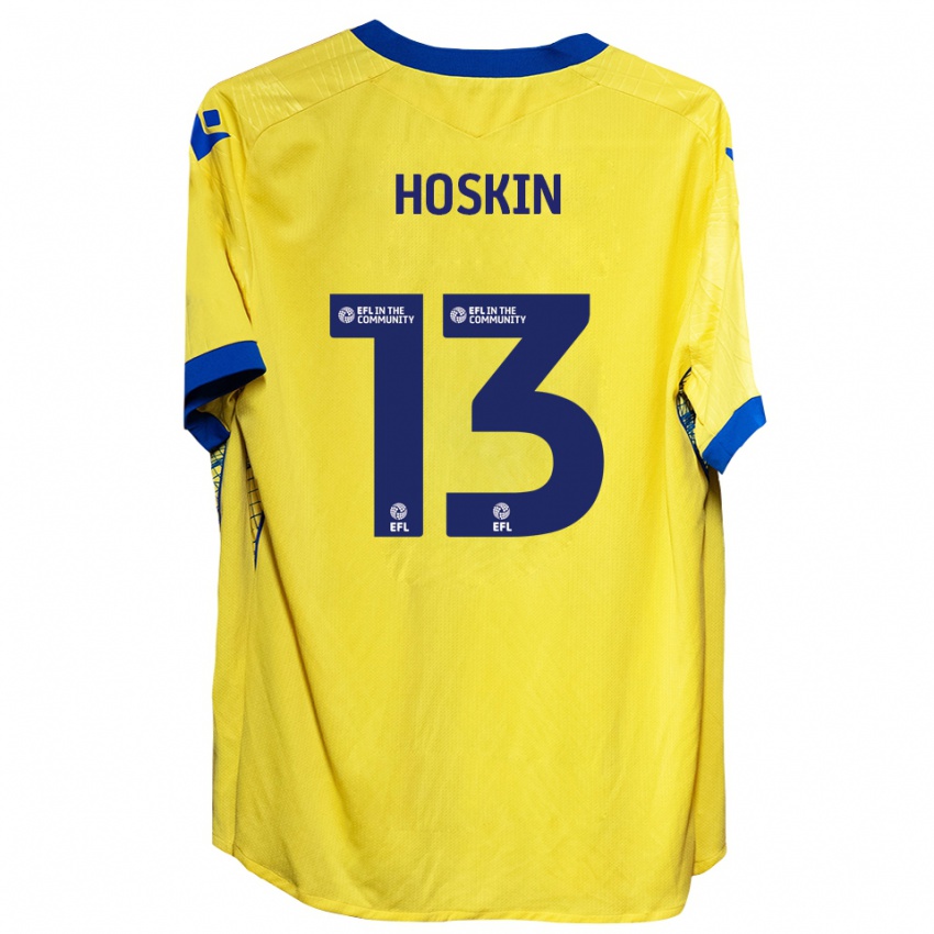 גברים Owen Hoskin #13 צהוב כחול הרחק ג'רזי 2025/26 חולצה קצרה