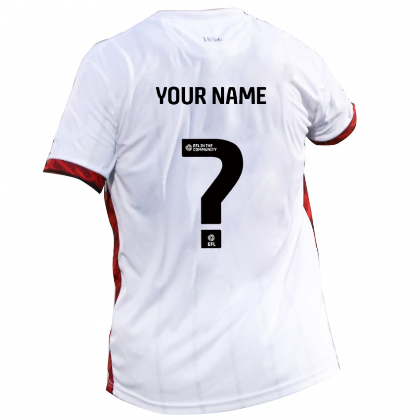 גברים השם שלך #0 לבן אדום שחור הרחק ג'רזי 2025/26 חולצה קצרה