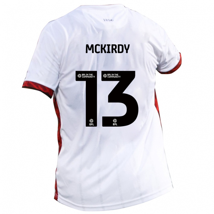 גברים הארי מקירדי #13 לבן אדום שחור הרחק ג'רזי 2025/26 חולצה קצרה