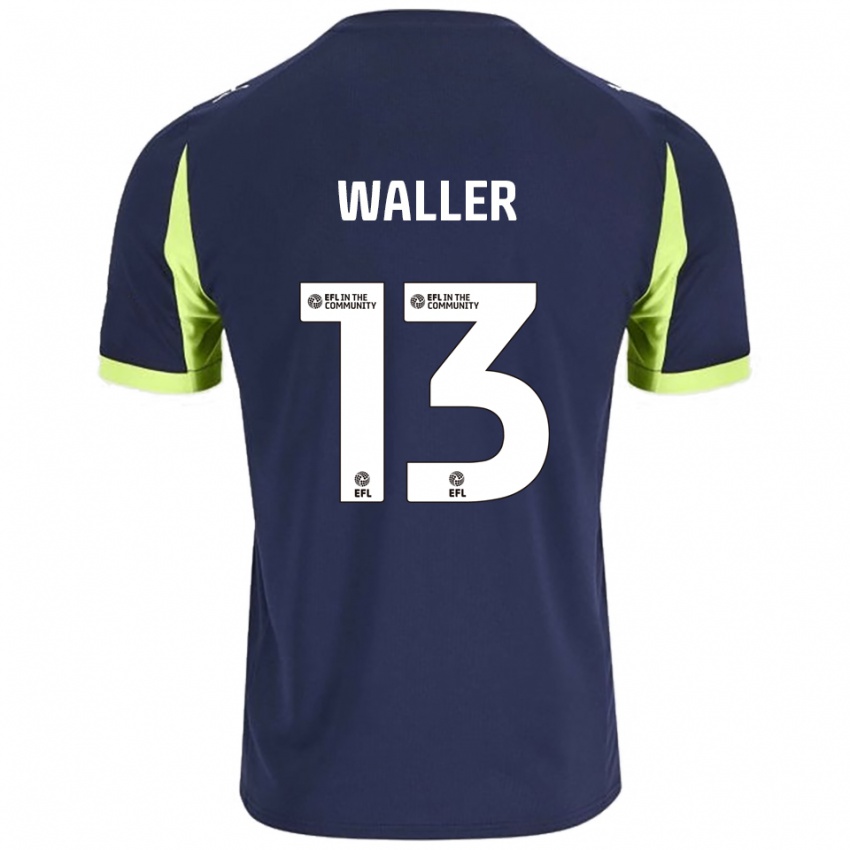 גברים סאם וויליאם ג׳ון וולר #13 כחול נייבי ירוק זוהר הרחק ג'רזי 2025/26 חולצה קצרה