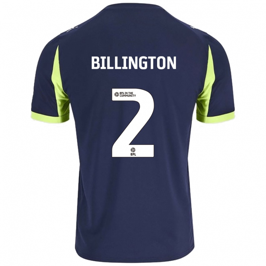 גברים לואיס בילינגטון #2 כחול נייבי ירוק זוהר הרחק ג'רזי 2025/26 חולצה קצרה