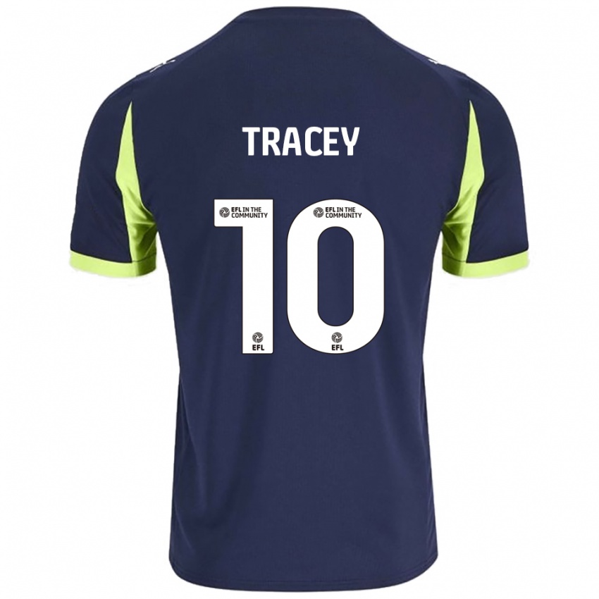 גברים שילאו טרייסי #10 כחול נייבי ירוק זוהר הרחק ג'רזי 2025/26 חולצה קצרה