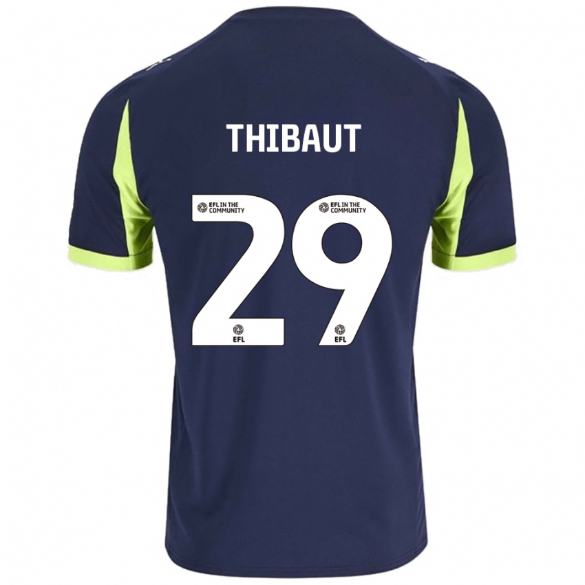 גברים אדריאן טינשיי תיבו #29 כחול נייבי ירוק זוהר הרחק ג'רזי 2025/26 חולצה קצרה