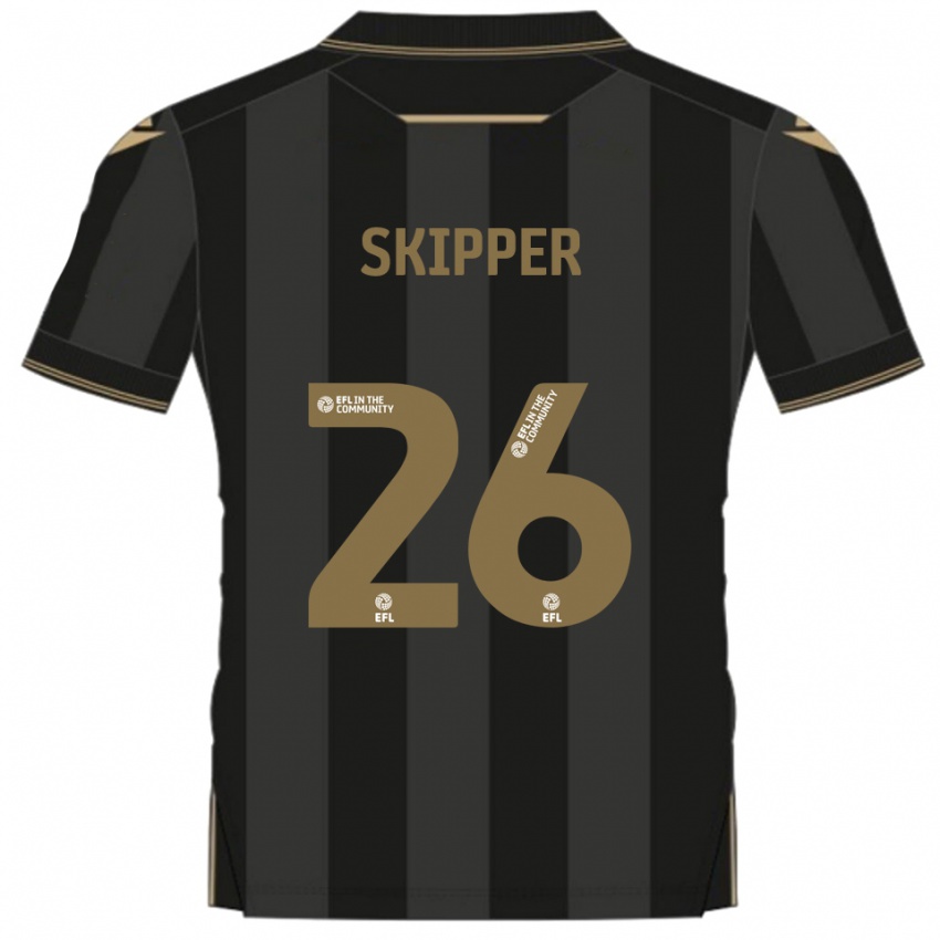 גברים סטנלי סקיפר #26 שחור זהב הרחק ג'רזי 2025/26 חולצה קצרה