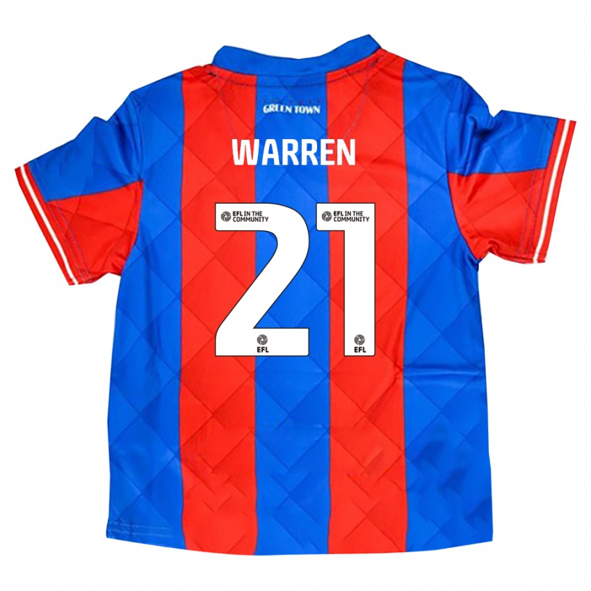 גברים טיירל וורן #21 כחול אדום לבן הרחק ג'רזי 2025/26 חולצה קצרה