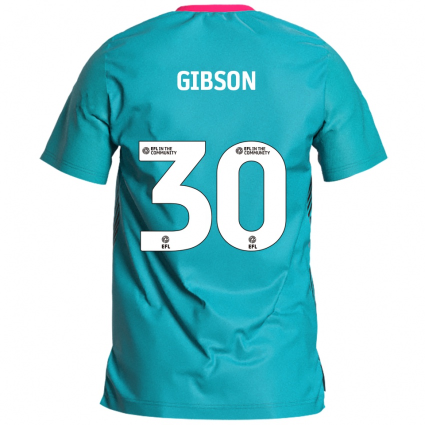 גברים ליאם גיבסון #30 תכלת ורוד הרחק ג'רזי 2025/26 חולצה קצרה