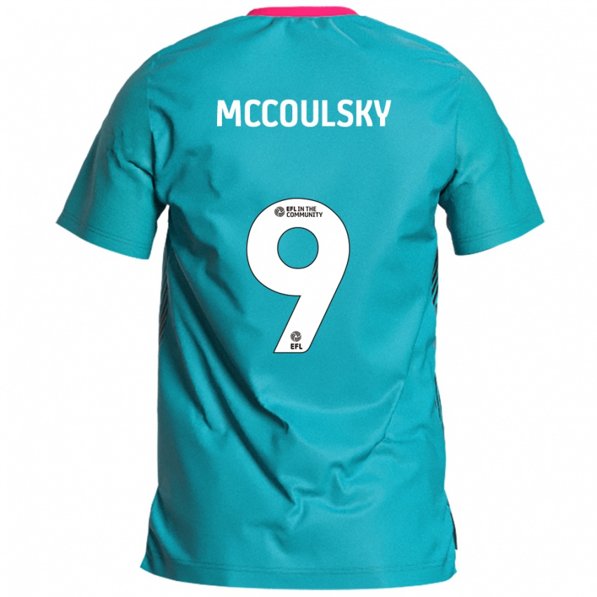 גברים Shawn Mccoulsky #9 תכלת ורוד הרחק ג'רזי 2025/26 חולצה קצרה