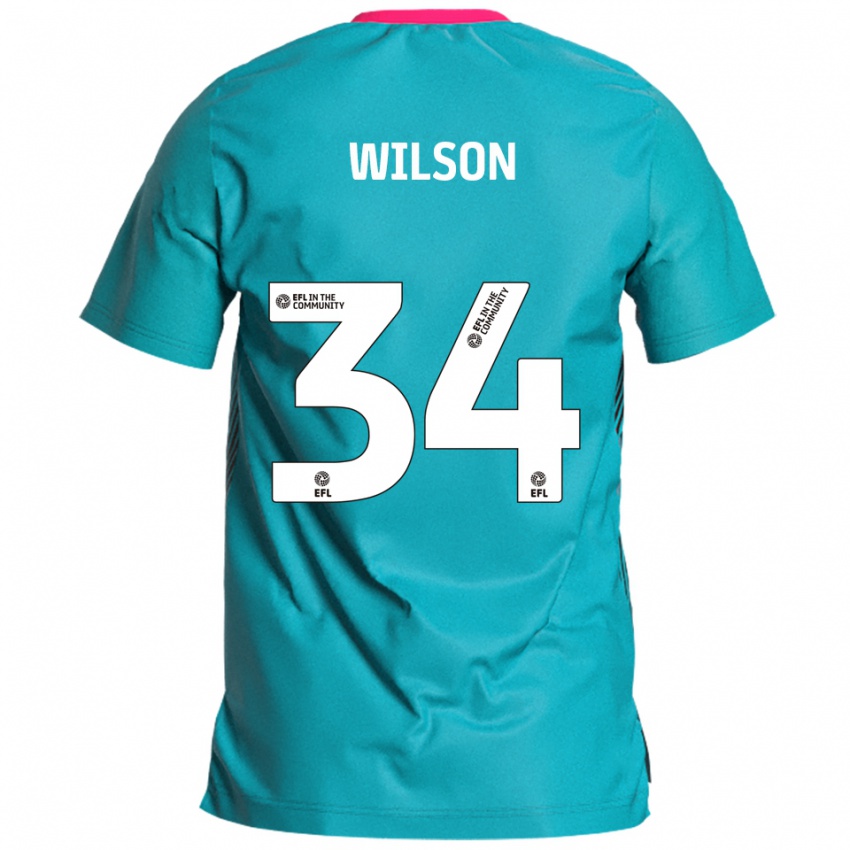 גברים Robbie Wilson #34 תכלת ורוד הרחק ג'רזי 2025/26 חולצה קצרה