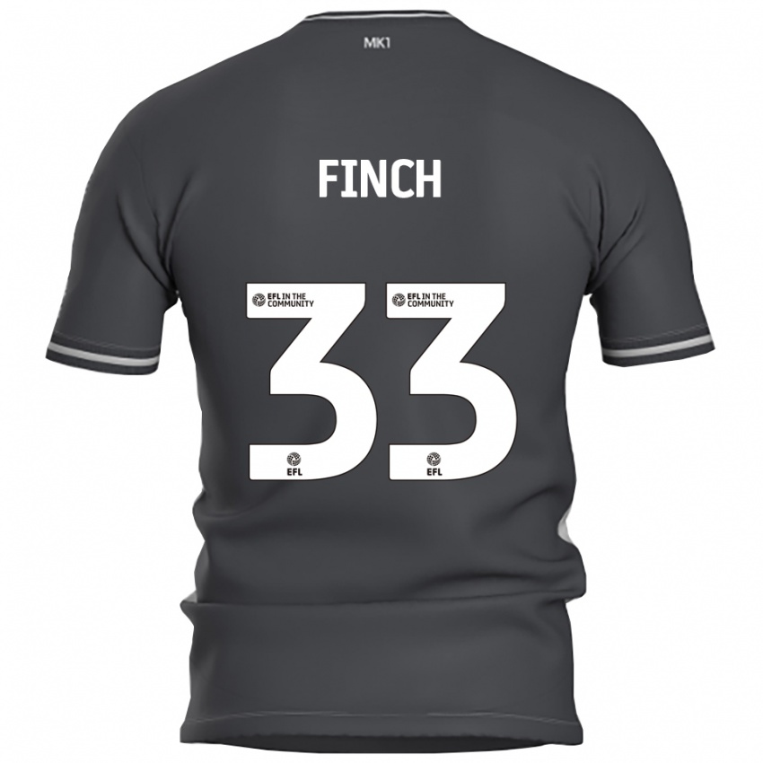 גברים Tom Finch #33 אפור כסוף הרחק ג'רזי 2025/26 חולצה קצרה