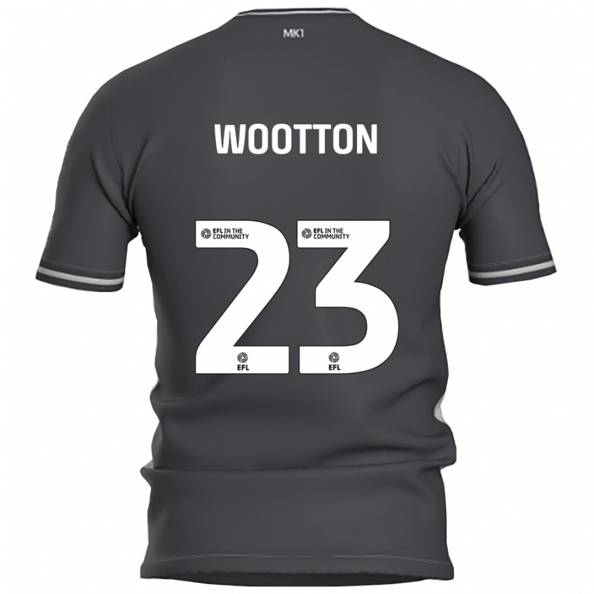 גברים Sydney Wootton #23 אפור כסוף הרחק ג'רזי 2025/26 חולצה קצרה