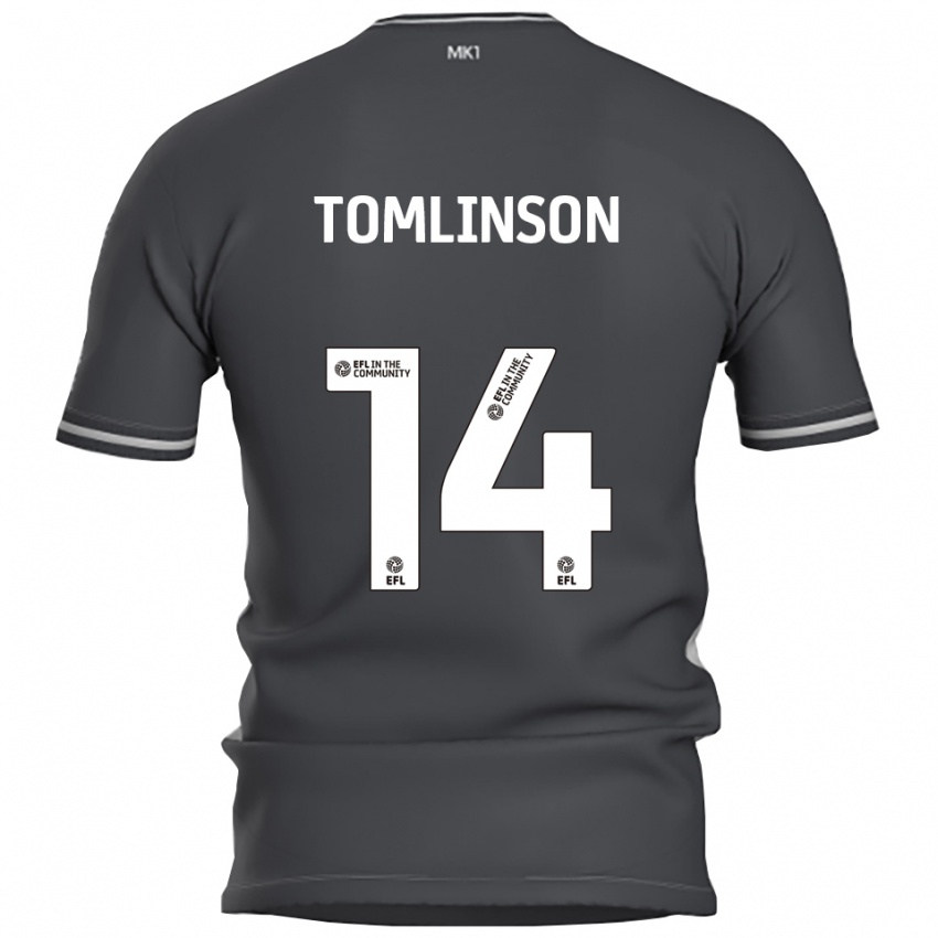 גברים ג'ו טומלינסון #14 אפור כסוף הרחק ג'רזי 2025/26 חולצה קצרה
