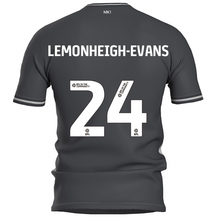 גברים Connor Lemonheigh-Evans #24 אפור כסוף הרחק ג'רזי 2025/26 חולצה קצרה