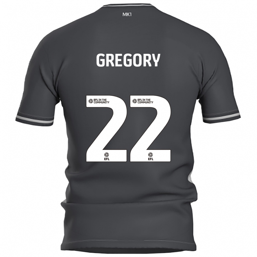 גברים Mia Gregory #22 אפור כסוף הרחק ג'רזי 2025/26 חולצה קצרה