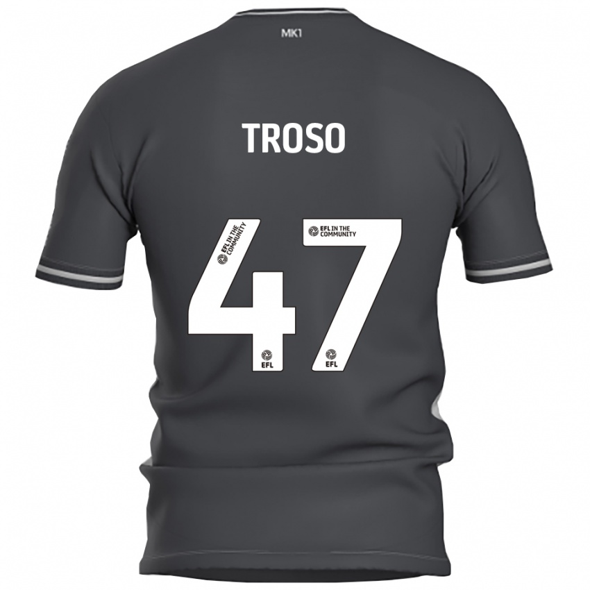 גברים סימון טרוסו #47 אפור כסוף הרחק ג'רזי 2025/26 חולצה קצרה