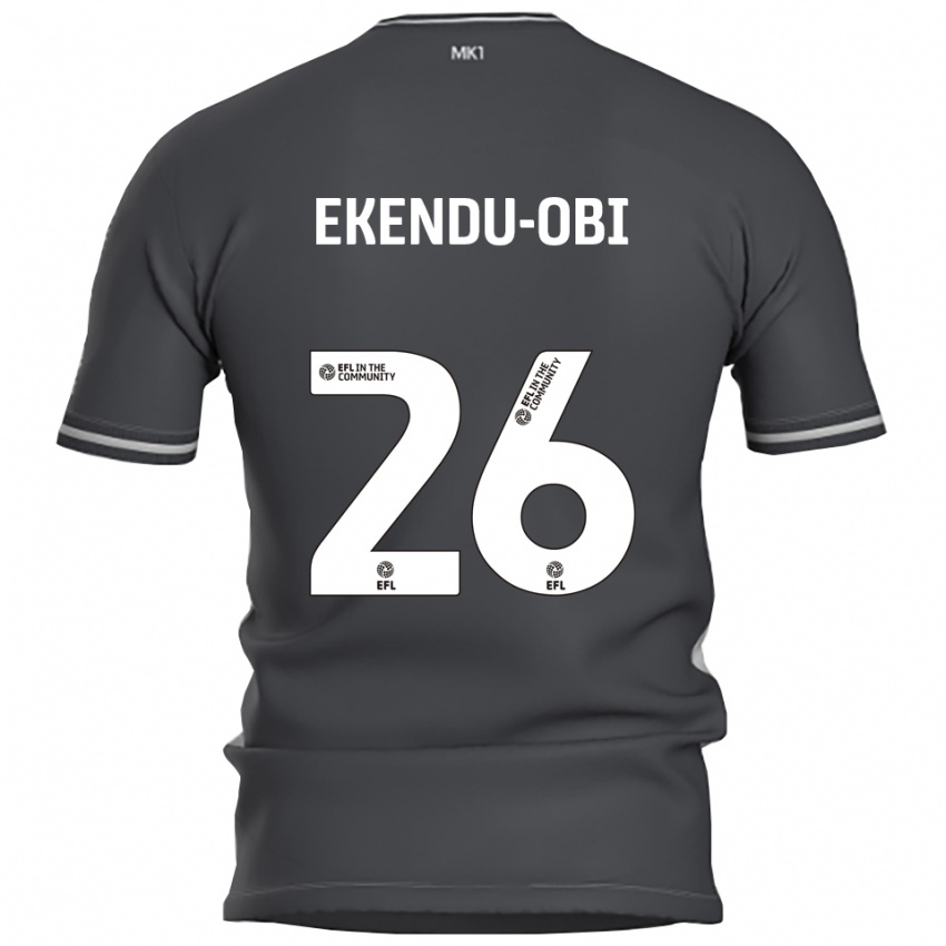 גברים Ugomma Ekendu-Obi #26 אפור כסוף הרחק ג'רזי 2025/26 חולצה קצרה