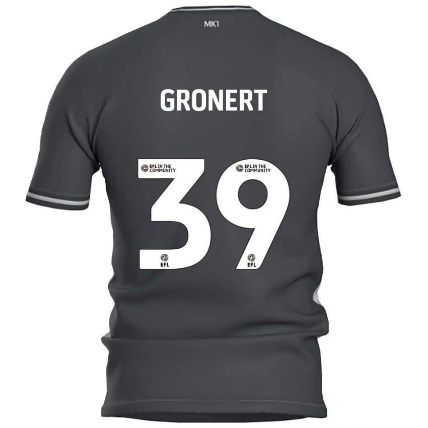 גברים Alex Gronert #39 אפור כסוף הרחק ג'רזי 2025/26 חולצה קצרה