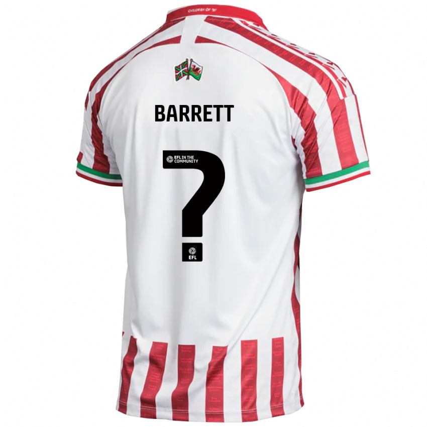 גברים Rhys Barrett #0 אדום לבן הרחק ג'רזי 2025/26 חולצה קצרה