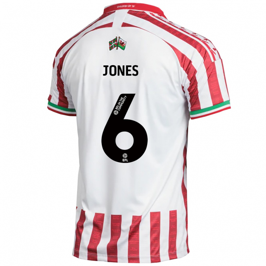 גברים George Jones #6 אדום לבן הרחק ג'רזי 2025/26 חולצה קצרה