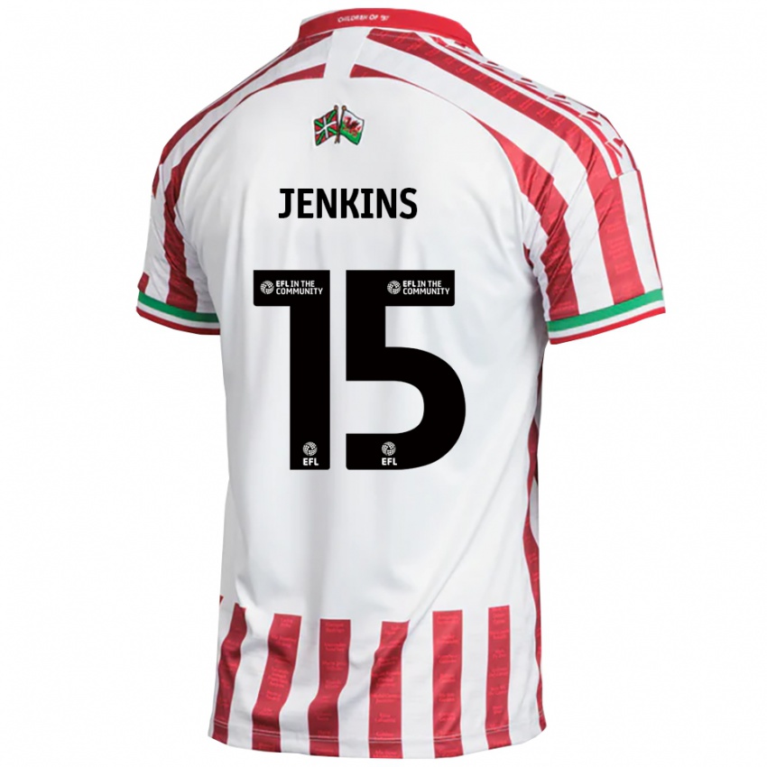 גברים Lee Jenkins #15 אדום לבן הרחק ג'רזי 2025/26 חולצה קצרה