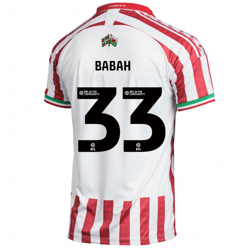 גברים ארמאני בבה #33 אדום לבן הרחק ג'רזי 2025/26 חולצה קצרה