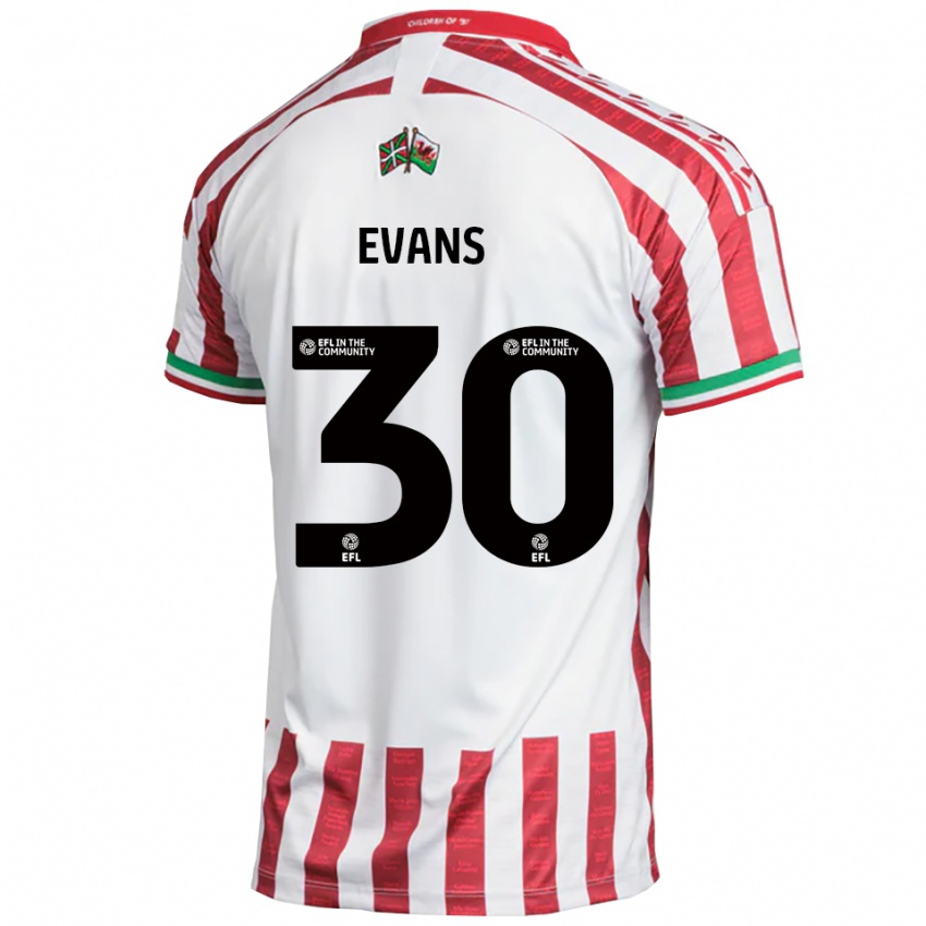 גברים קורי אוונס #30 אדום לבן הרחק ג'רזי 2025/26 חולצה קצרה