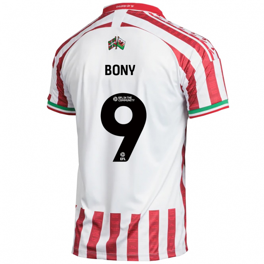 גברים Orphee Bony #9 אדום לבן הרחק ג'רזי 2025/26 חולצה קצרה