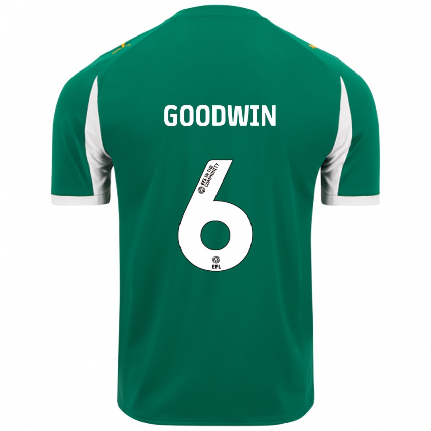גברים Alfie Goodwin #6 ירוק לבן הרחק ג'רזי 2025/26 חולצה קצרה