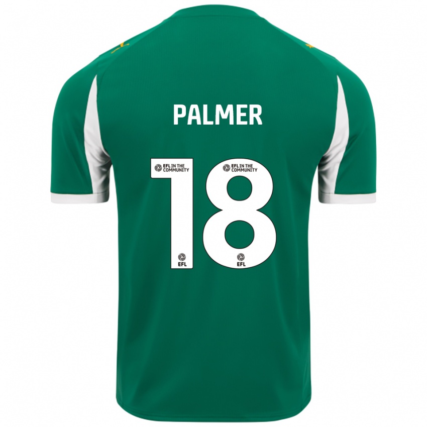 גברים Matt Palmer #18 ירוק לבן הרחק ג'רזי 2025/26 חולצה קצרה