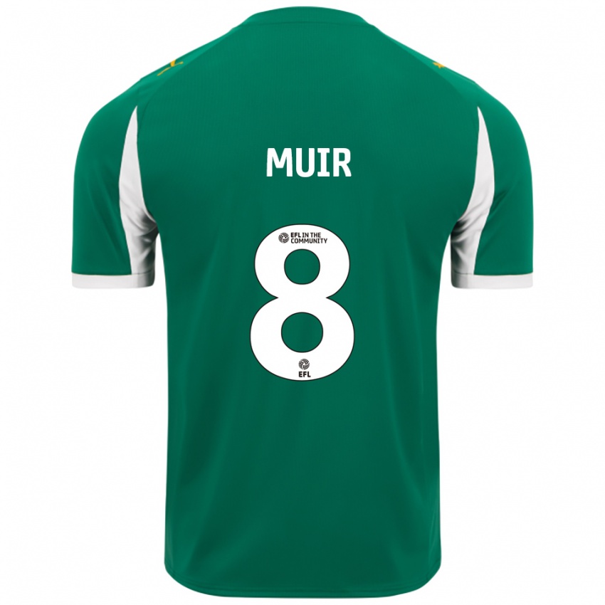 גברים Kameron Muir #8 ירוק לבן הרחק ג'רזי 2025/26 חולצה קצרה