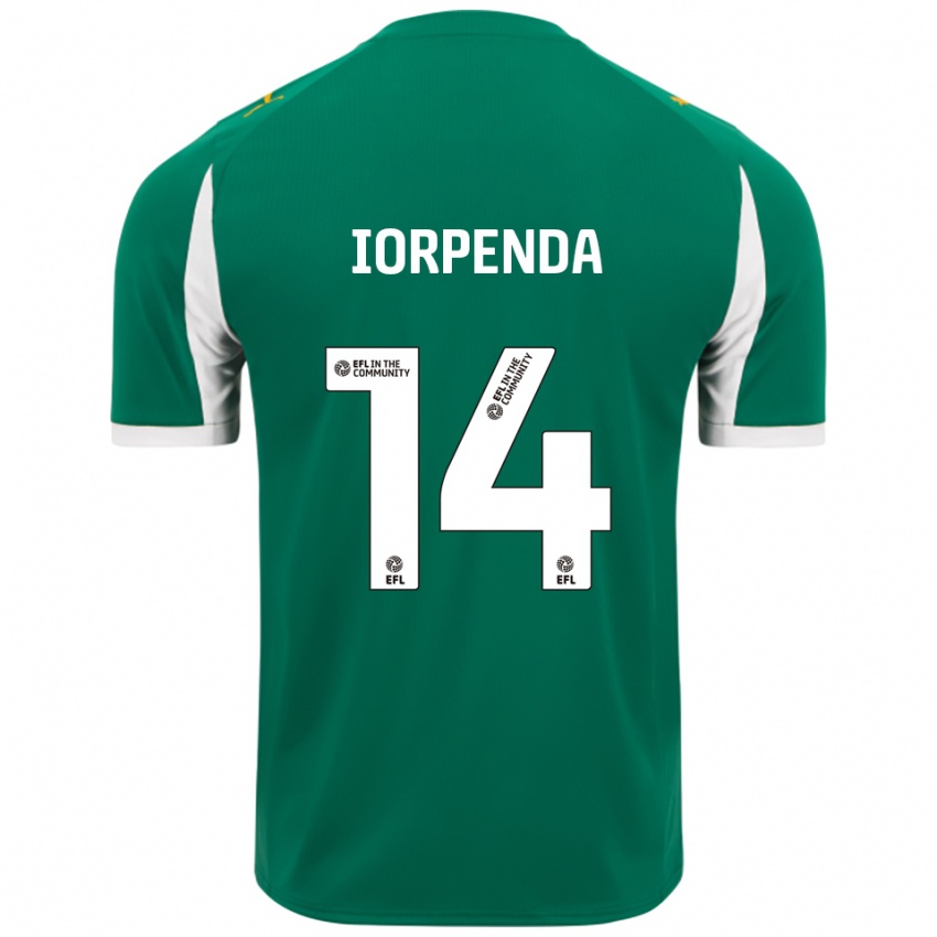 גברים Tom Iorpenda #14 ירוק לבן הרחק ג'רזי 2025/26 חולצה קצרה