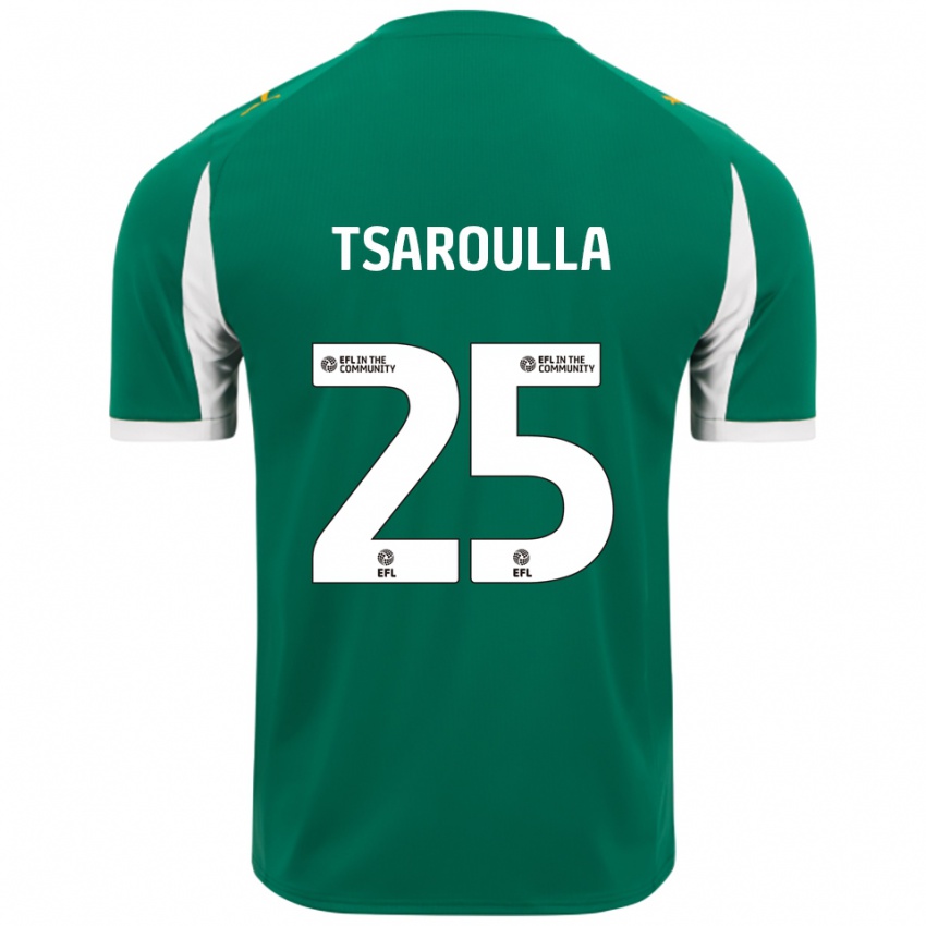 גברים Nick Tsaroulla #25 ירוק לבן הרחק ג'רזי 2025/26 חולצה קצרה