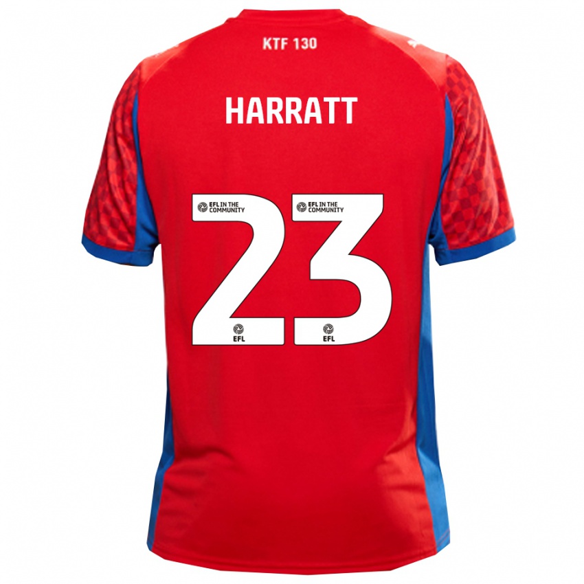 גברים Kian Harratt #23 אדום כחול הרחק ג'רזי 2025/26 חולצה קצרה