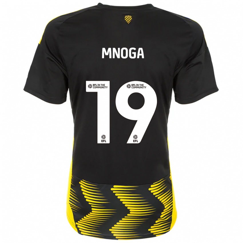 גברים חאג'י אמנוגה #19 שחור צהוב הרחק ג'רזי 2025/26 חולצה קצרה